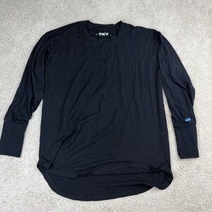 KAVU Women’s Mazama Top Black Curved Hem Stretchy Gorpcore Outdoor‎ Size Med